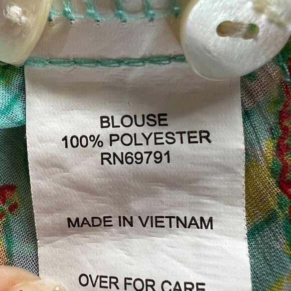 Fig and Flower puff sleeve 70s Paisley‎ peasant boho top MEDIUM - Picture 9 of 9